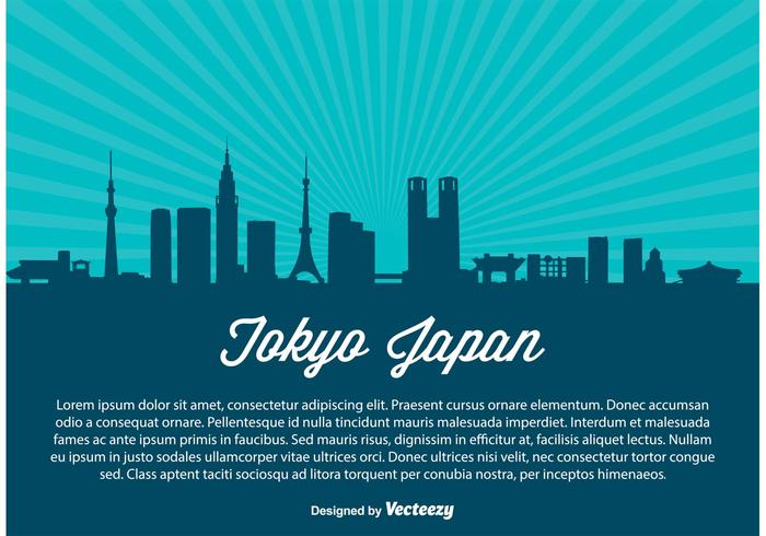 700x490 Tokyo Skyline Vector Illustration