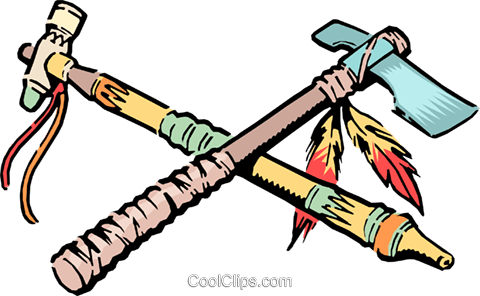 480x296 Indian Tomahawk Royalty Free Vector Clip Art Illustration
