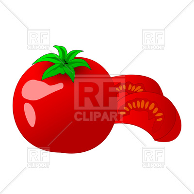 400x400 Tomato And Slice Vector Image Vector Artwork Of Signs, Symbols