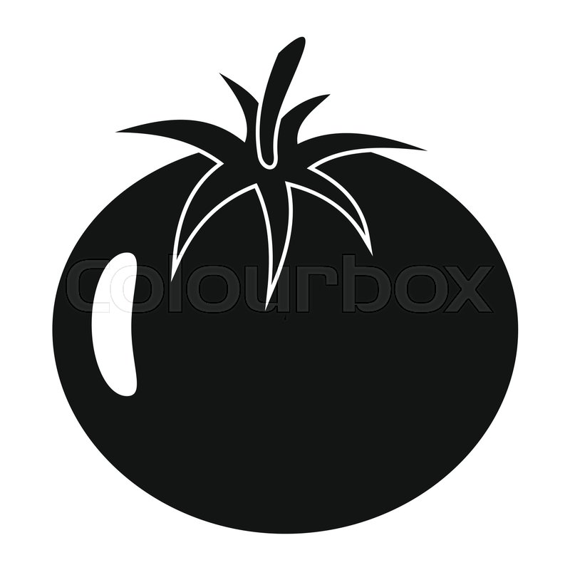 800x800 Tomato Black Simple Silhouette Icon Vector Illustration For Design