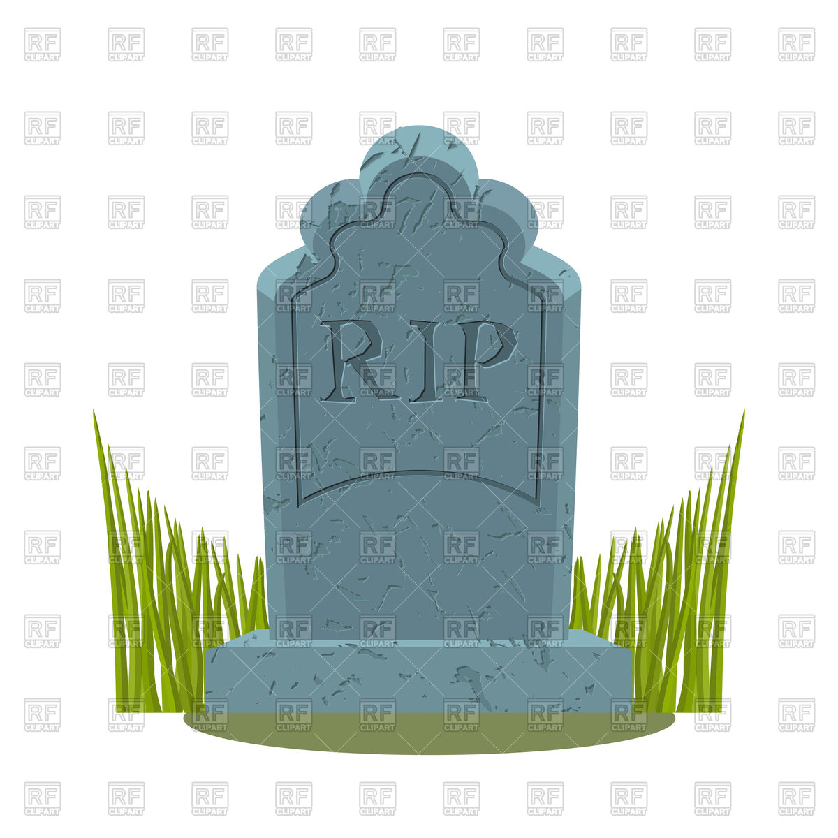 1200x1200 Tomb With Grass On White Background Vector Image Vector Artwork