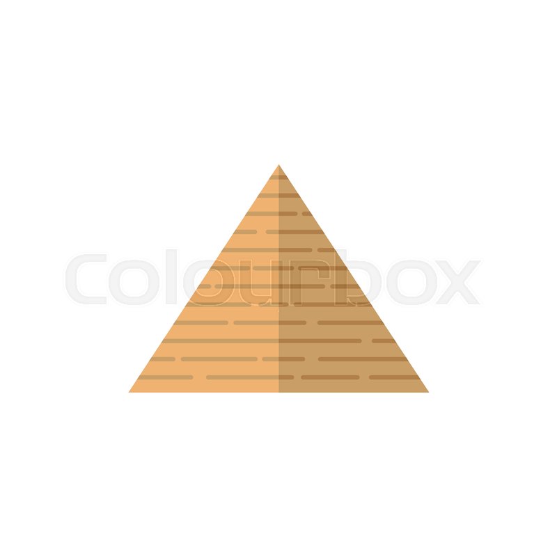 800x800 Vector Flat Big Egypt Pyramid Icon. Ancient Stone Building