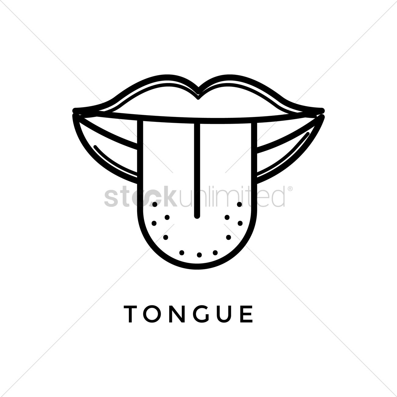 1300x1300 Tongue Vector Image