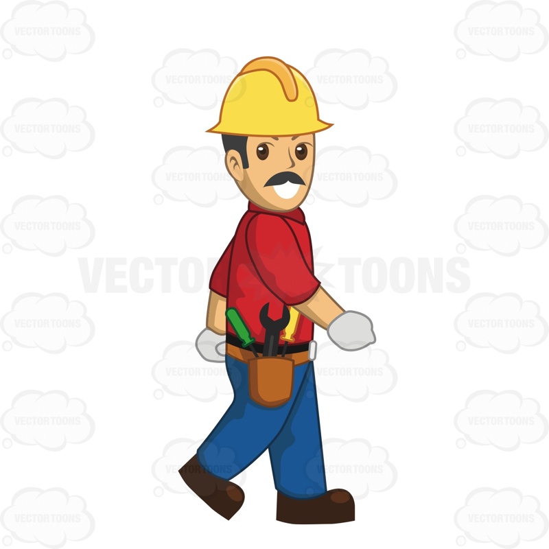 800x800 Male Construction Worker Walking While Wearing A Tool Belt