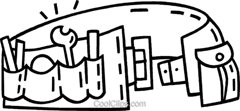 480x222 Tool Belt Royalty Free Vector Clip Art Illustration Vc038734