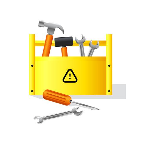 490x490 Realistic Toolbox Vector
