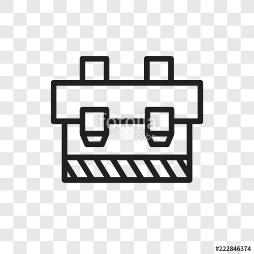 500x500 Toolbox Vector Icon Isolated On Transparent Background, Toolbox