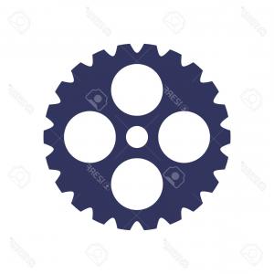 300x300 Photostock Vector Silhouette Of Gear Wheel And Repair Tools Icon