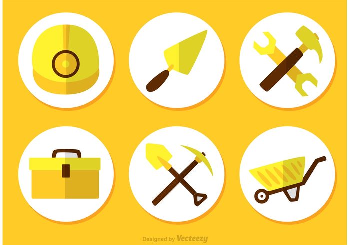 700x490 Construction Tools Flat Icons Vector 104941