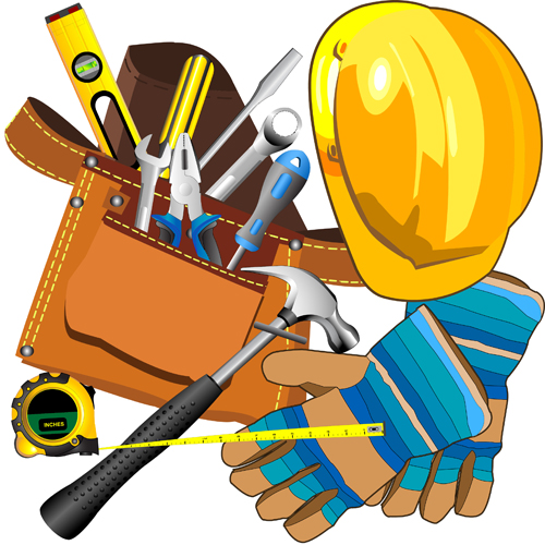 500x500 Realistic Hardware Tools Vector Graphic Set 05 Free Download