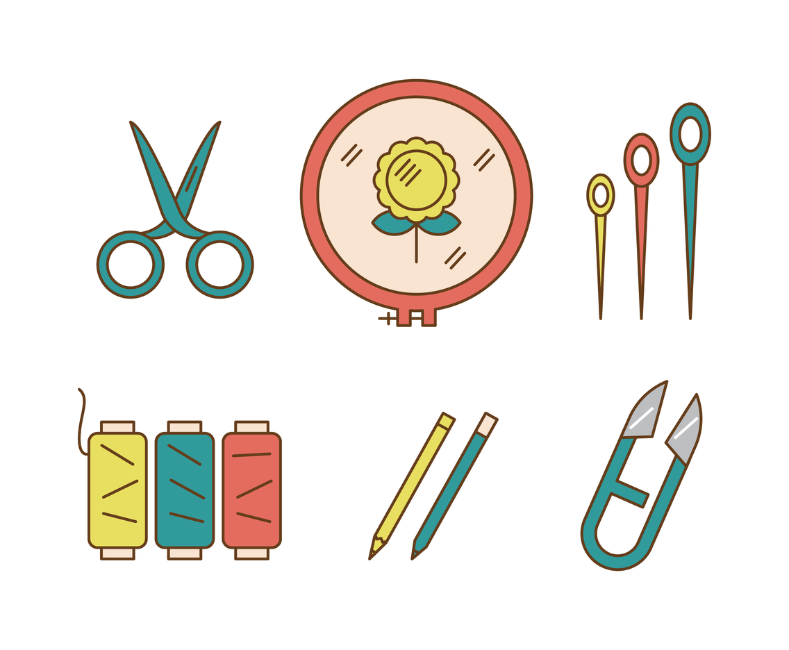 1136x936 Embroidery Tools Vector Vector Art Amp Graphics