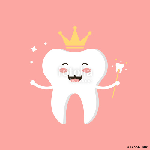 500x500 Cute Cartoon Tooth Fairy Vector Flat Design Illustration. Stock