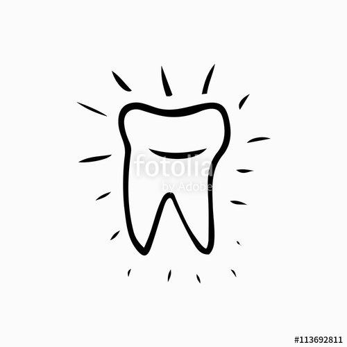 500x500 Tooth. Icon Vector Silhouette. Health, Medical Or Doctor And