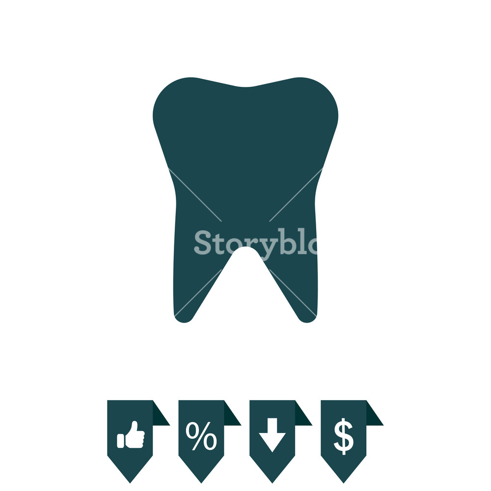 1000x1000 Tooth Icon. Vector Illustration Royalty Free Stock Image