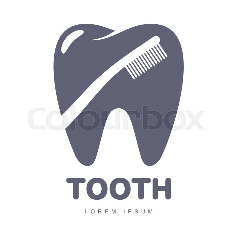 800x800 Graphic, Black And White Tooth, Dental Care Logo Template With