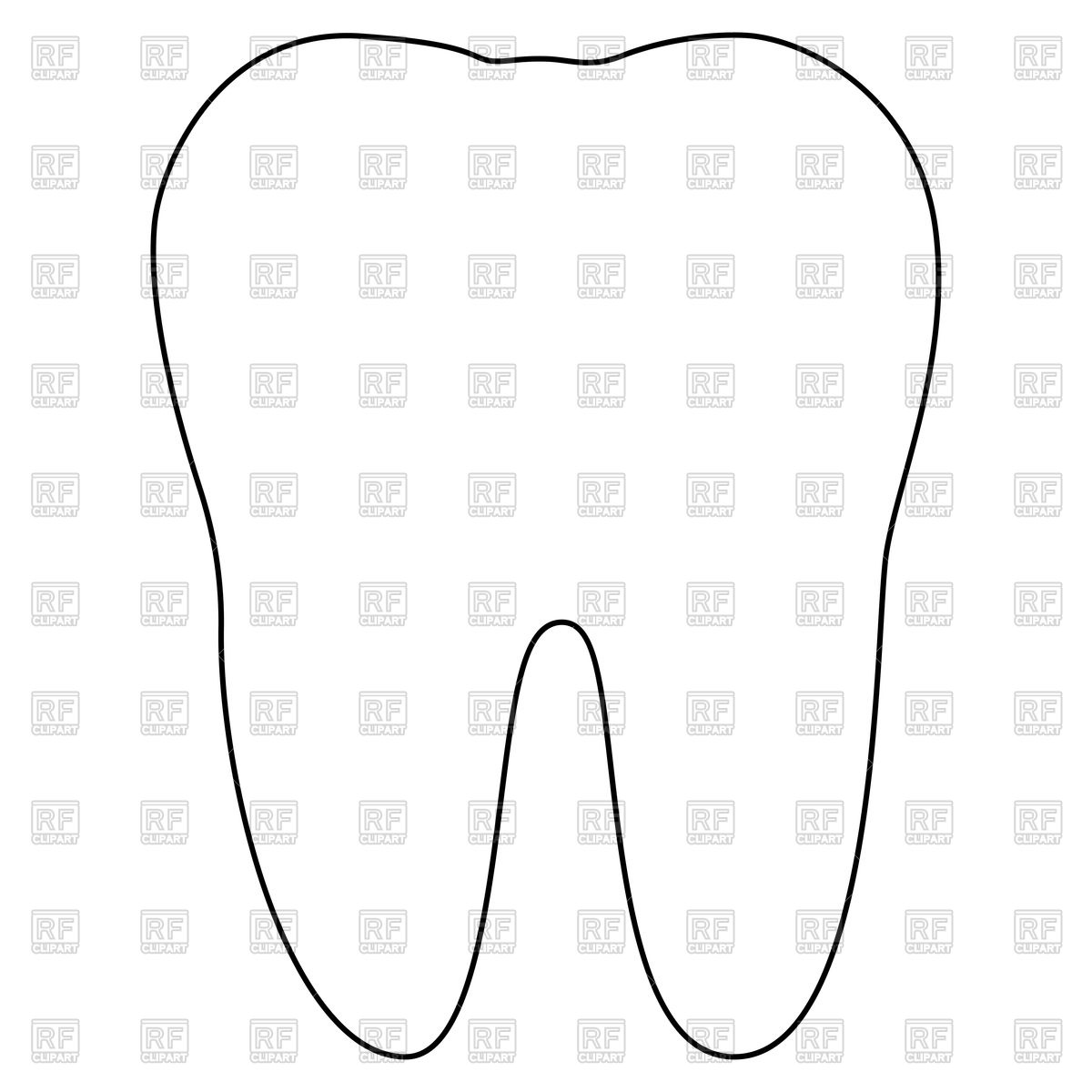 1200x1200 Outline Of Tooth Vector Image Vector Artwork Of Objects