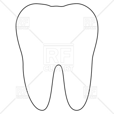400x400 Outline Of Tooth Vector Image Vector Artwork Of Objects
