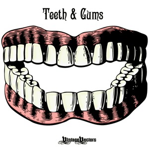 300x300 Set Of Teeth And Gums Vector