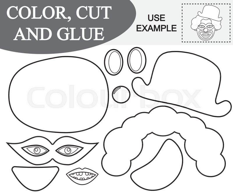 800x667 Color, Cut And Paste The Image Of Toothless Face Of Clown