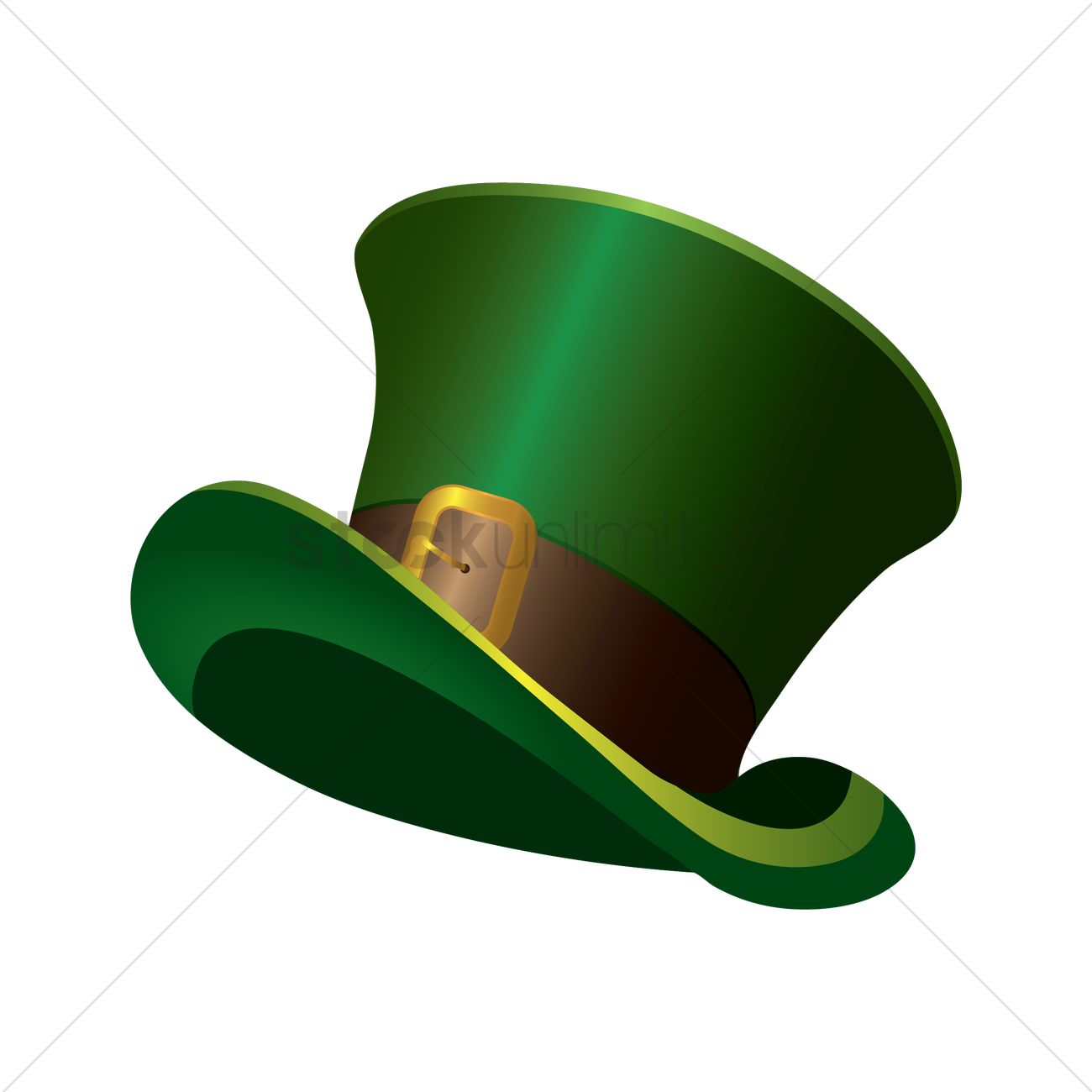 1300x1300 Green Top Hat Vector Image