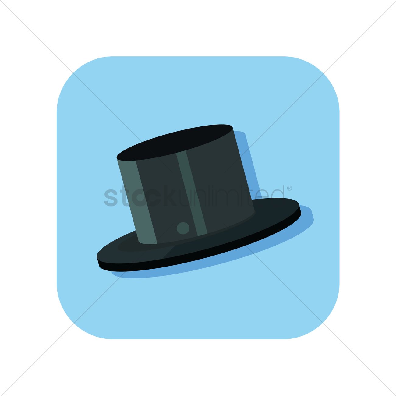 1300x1300 Black Top Hat Vector Image