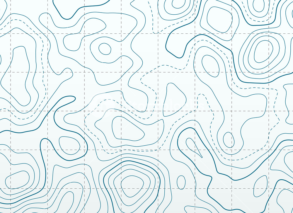 1000x727 Contour Topographic Map Vector Illustration Royalty Free Stock