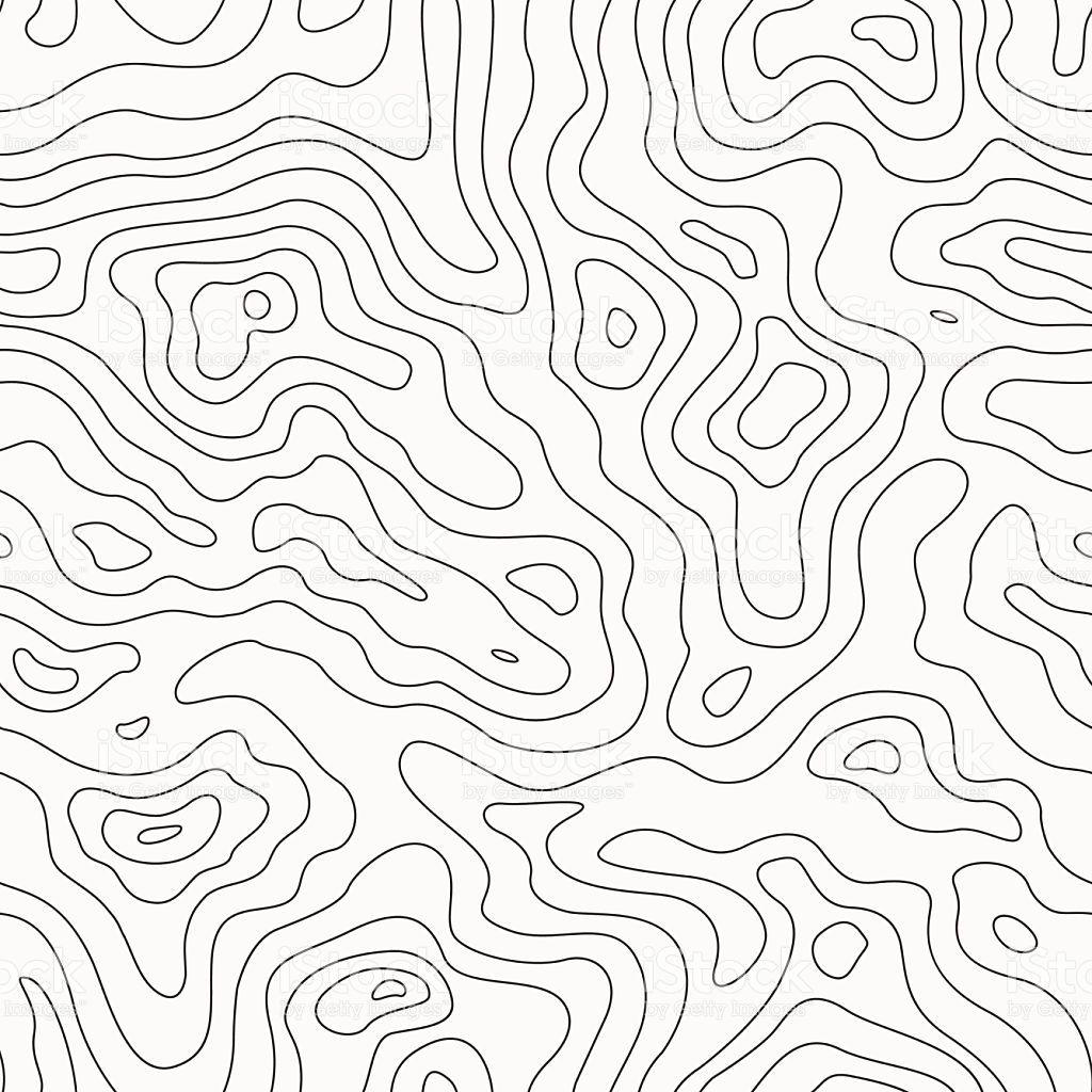 1024x1024 Topographic Map Seamless Pattern. Vector Background In 2018