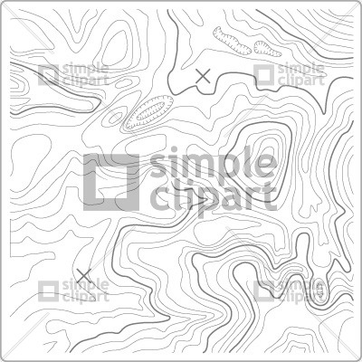400x400 Topographic Map Vector Image