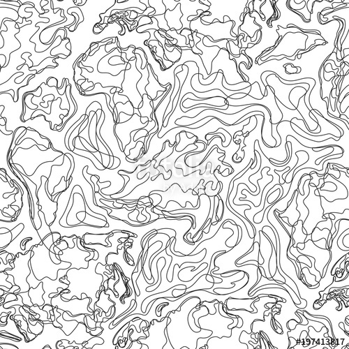 500x500 Vector Seamless Pattern With Abstract Contour Topographic Map