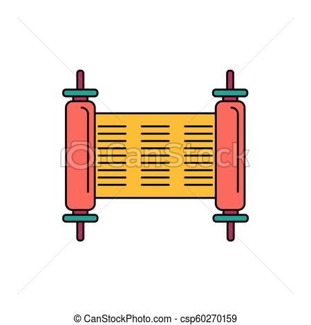 450x470 Torah Icon, Cartoon Style. Torah Icon. Cartoon Torah Vector Icon