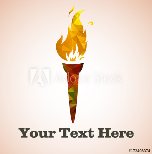 494x500 Fire Torch Vector