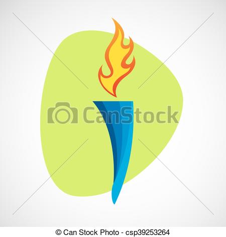 450x470 Burning Torch Vector Icon.