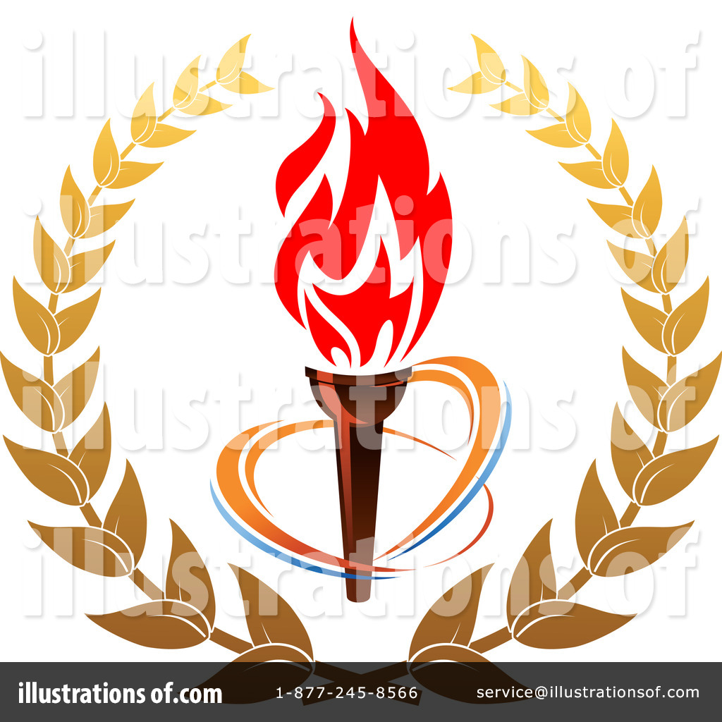 1024x1024 Illustration Of Four Torches On A White Background Clip Art Vector