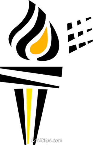 310x480 Olympic Torch Royalty Free Vector Clip Art Illustration Vc043142