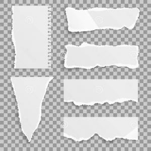 300x300 Stock Illustration Blank Torn Paper Bends Tears Vector Set Ripped