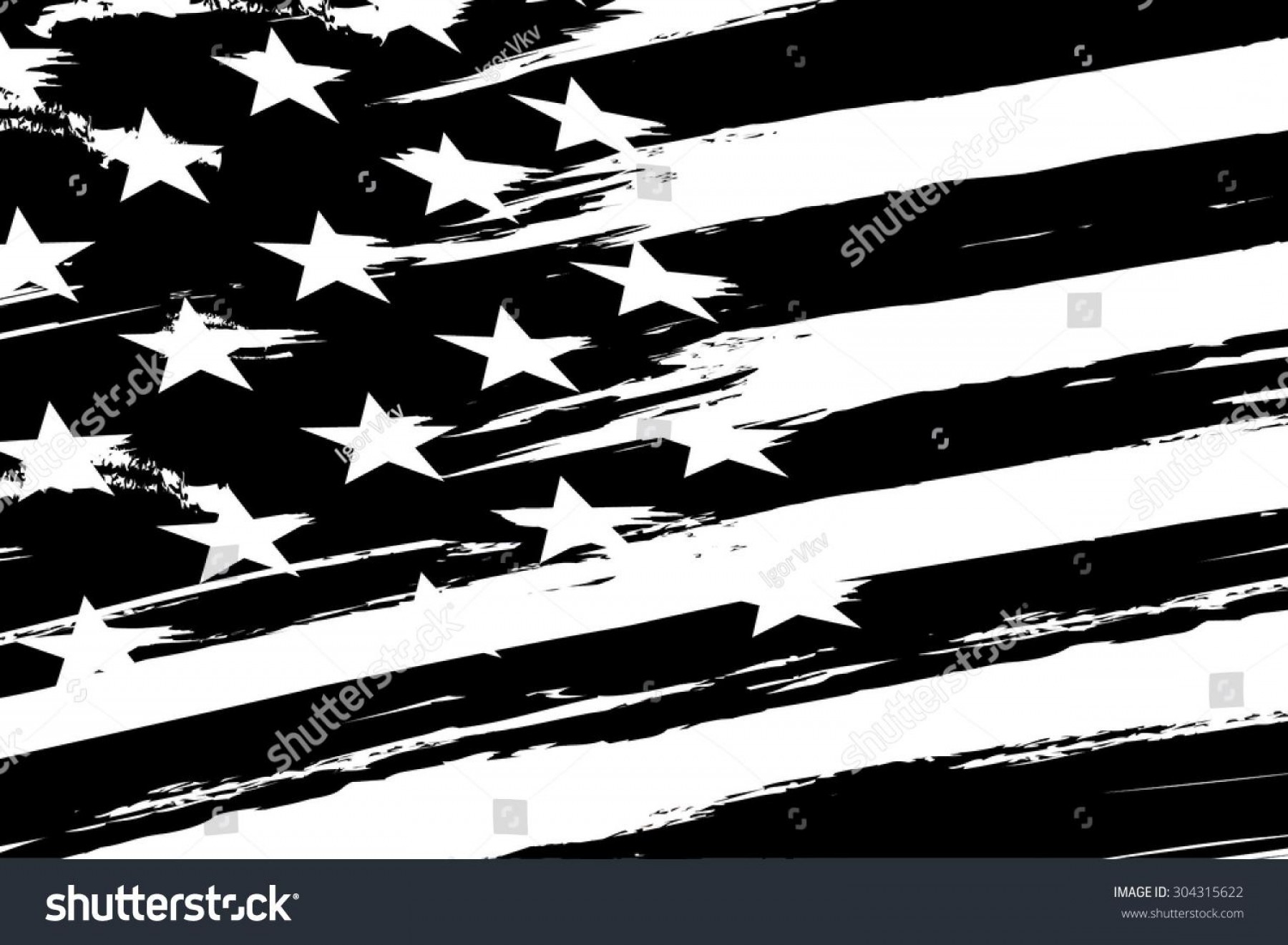 1800x1321 Tattered American Flag Clip Art Black