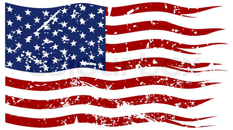 800x447 A Ripped And Torn American Flag With A Grunge Filter Isolated On A