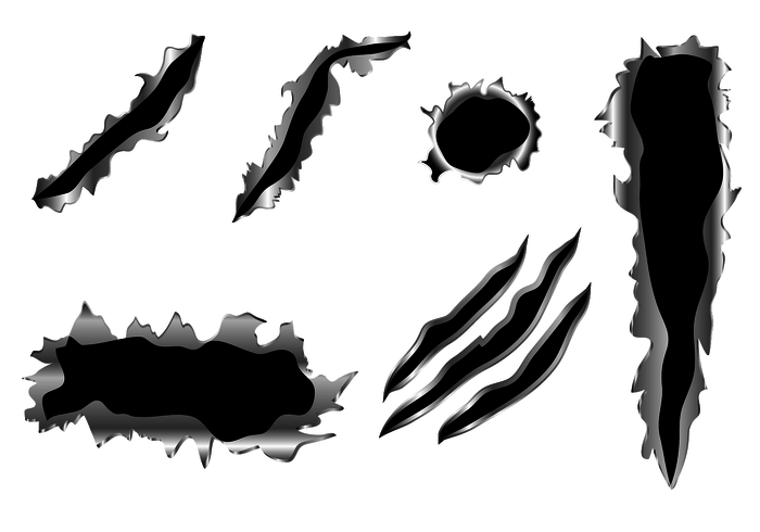 700x490 Free Metal Tear Vector