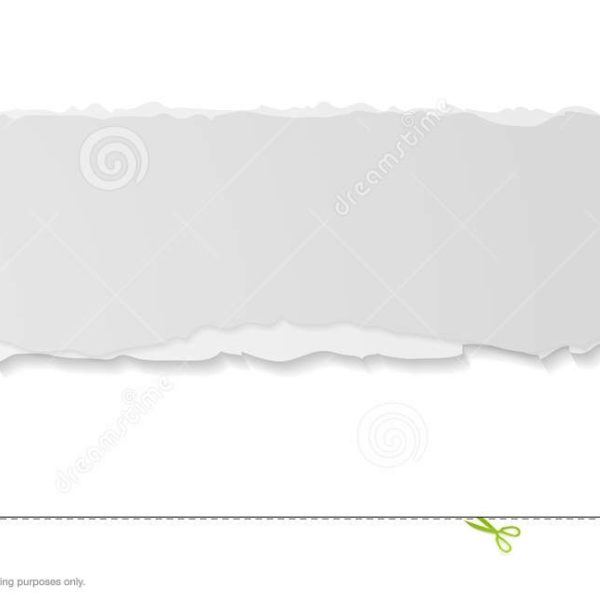 600x600 Grey Ripped Paper Edge Vector Banner Stock Vector Illustration