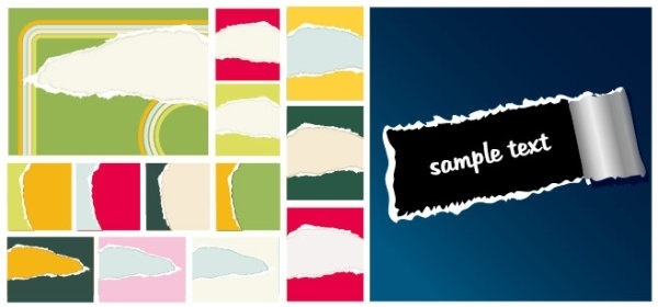 600x280 Torn Paper Free Vector Download (4,681 Free Vector) For Commercial