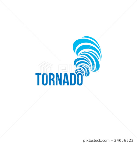450x468 Isolated Tornado Vector Logo. Spinning Air