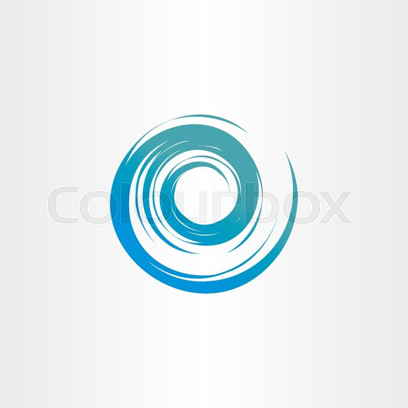 800x800 Tornado Blue Water Wave Spiral Vector Circle Background Logo