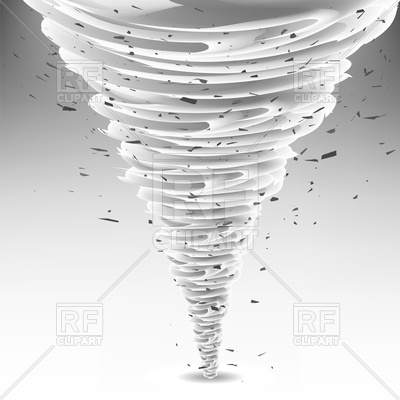 400x400 Tornado Swirl With Debris Particles Vector Image Vector Artwork