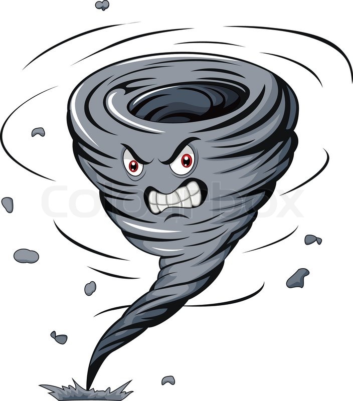 704x800 Vector Illustration Of Angry Cartoon Tornado Stock Vector