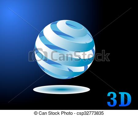 450x378 Sphere Abstract Tornado Vector Logo Design Template.