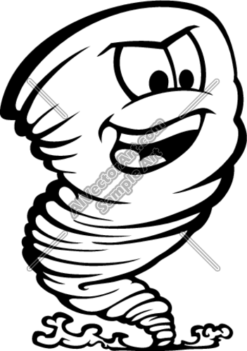 351x500 Tornado02v4bw Clipart And Vectorart Sports Mascots