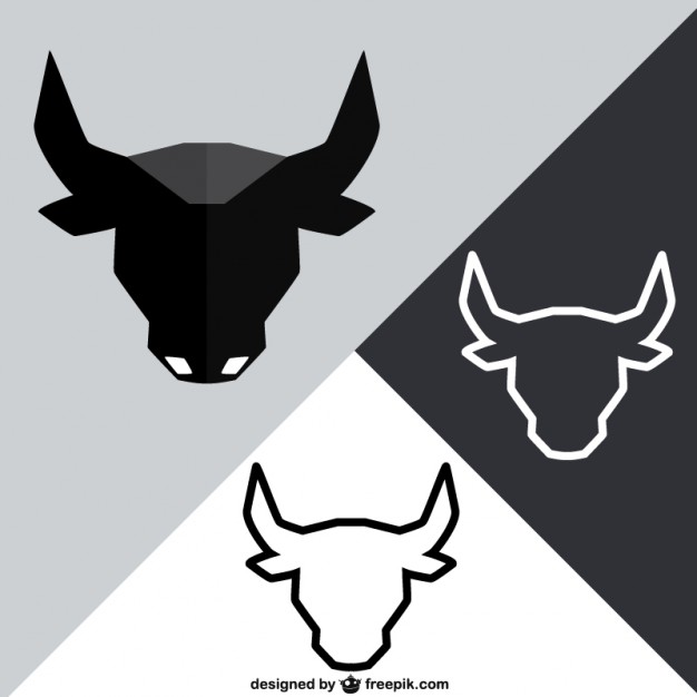 626x626 Polygonal Bull Head Vector Free Download