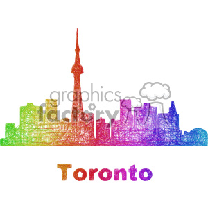 300x300 Royalty Free City Skyline Vector Clipart Can Toronto 402733 Vector