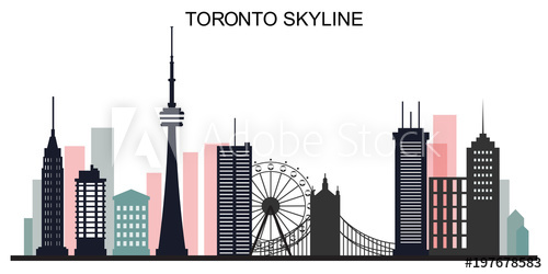 500x250 Toronto Skyline Creative Background