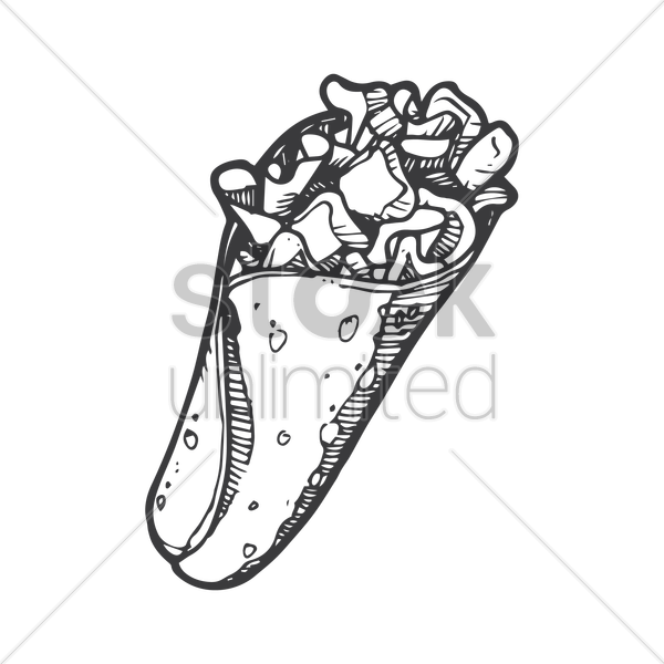 600x600 Tortilla Wrap Vector Image